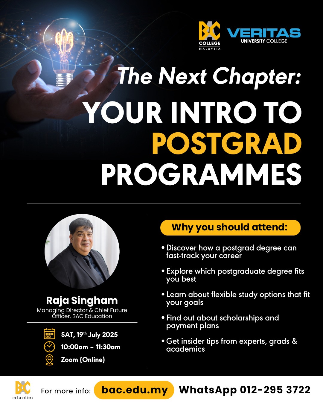 THE NEXT CHAPTER: YOUR INTRO TO POSTGRAD PROGRAMMES