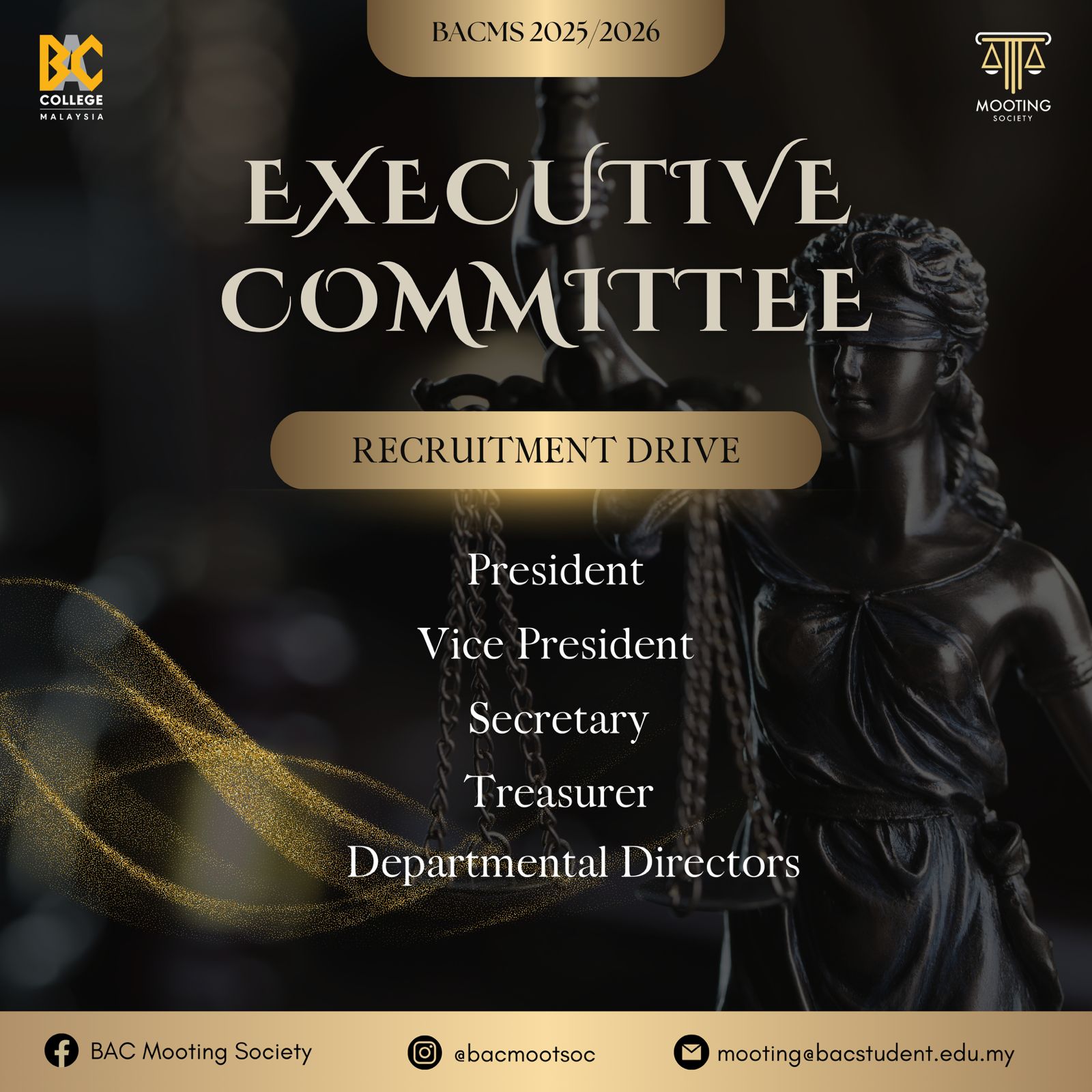 BAC Mooting Society 2025/26 EXCO Recruitment