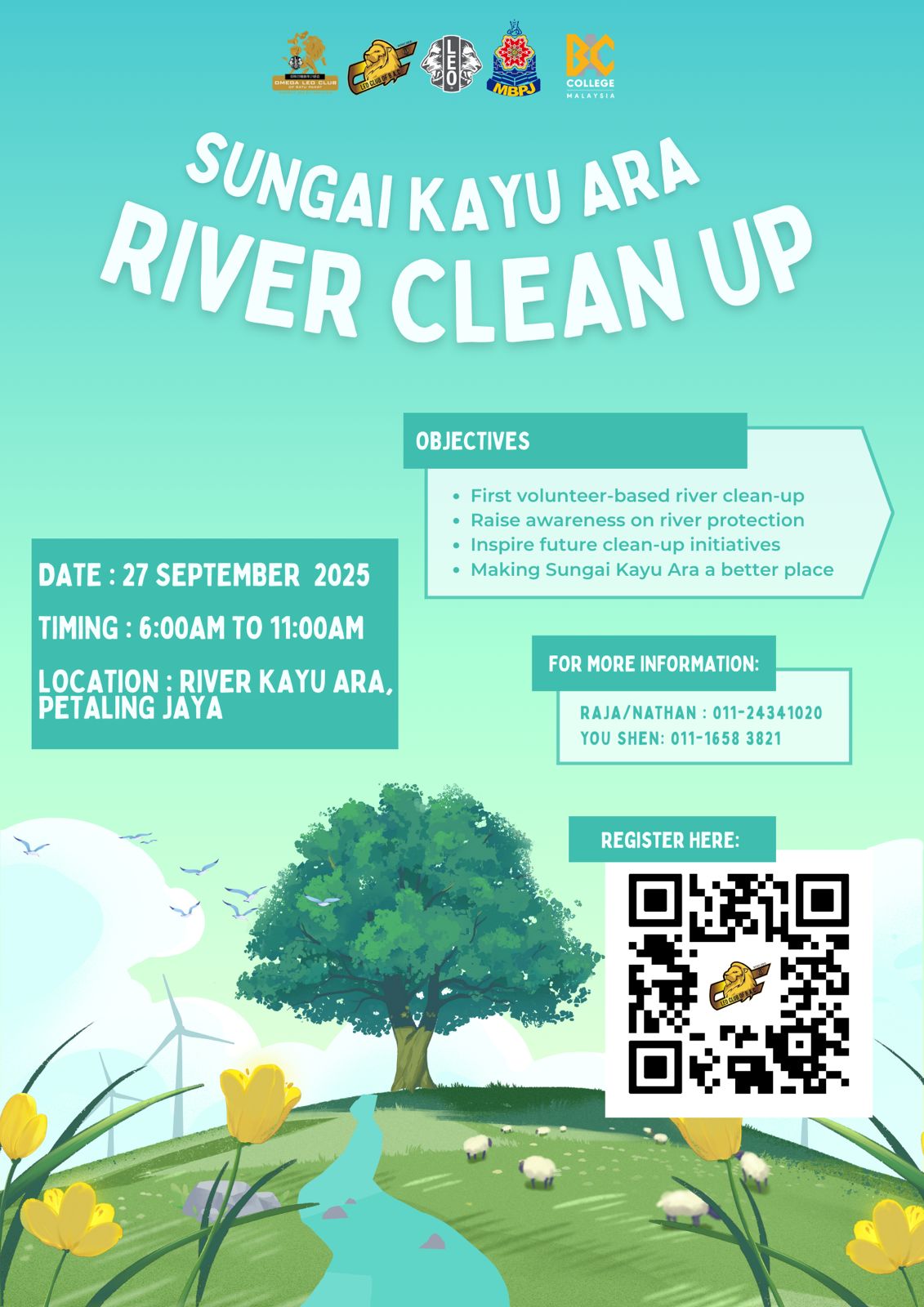 Sungai Kayu Ara River Clean-Up!