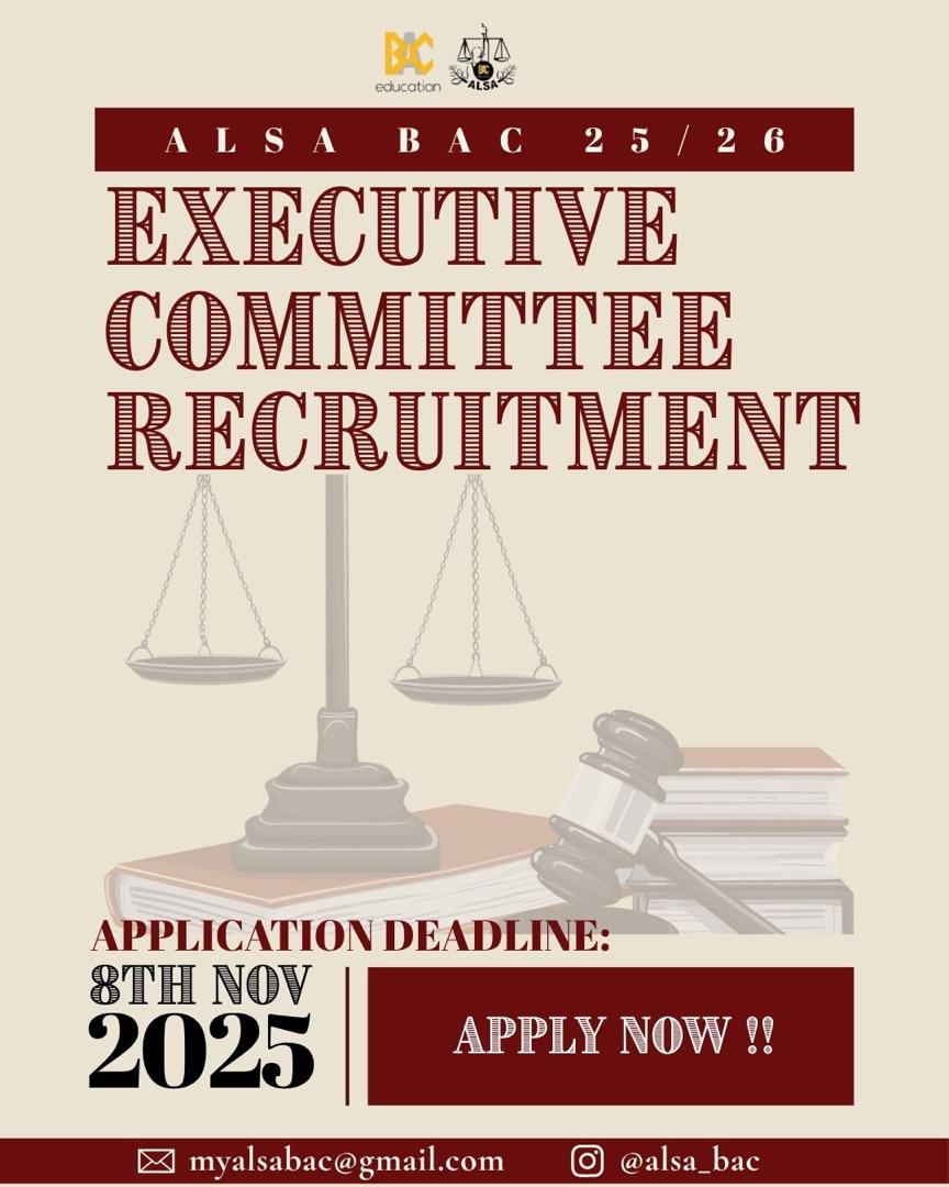 ALSA BAC 25/26 Executive Committee Recruitment